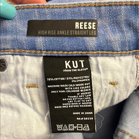 Kut from the Kloth high rise ankle Straight Leg Jeans - Picture 6 of 6